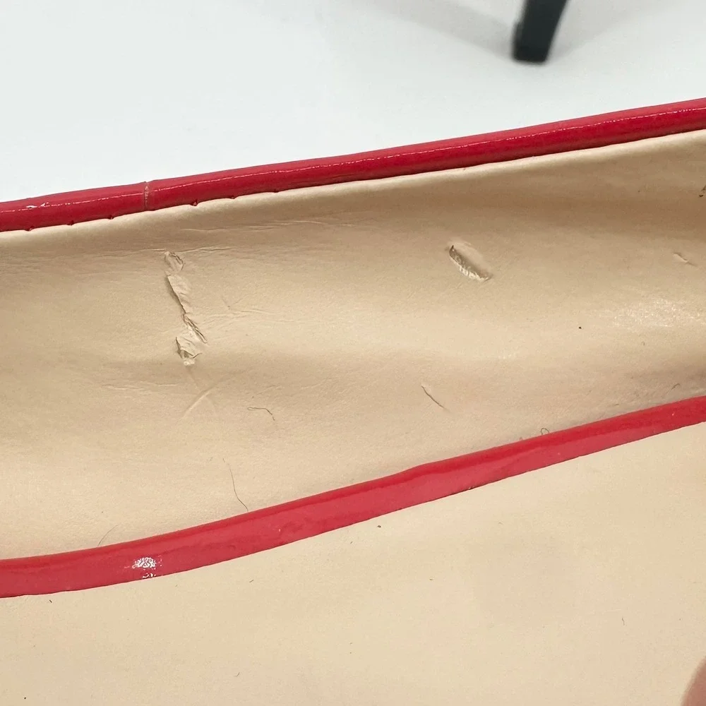 Monet red patent